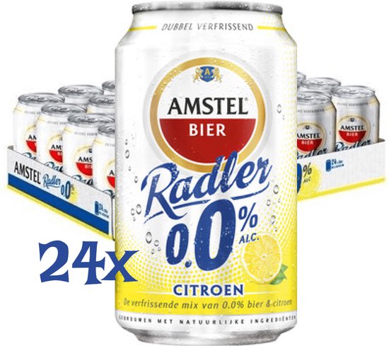 Amstel Radler Citroen 0% Pack de 24 x 0,33l)