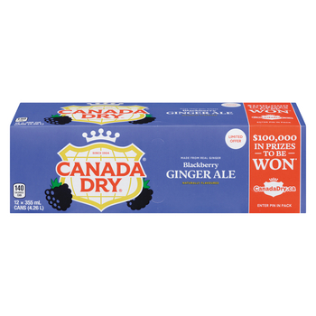 Canada Dry USA Soda au Gingembre et aux Mûres (Pack de 12 x 0,355l)