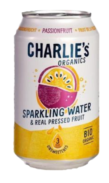 Charlie's Organic Sparkling Water Fruit de la Passion (Pack de 12 x 0,33l)