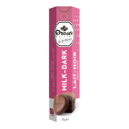 Pastilles Droste au chocolat noir et lait (Pack de 12 x 85g)