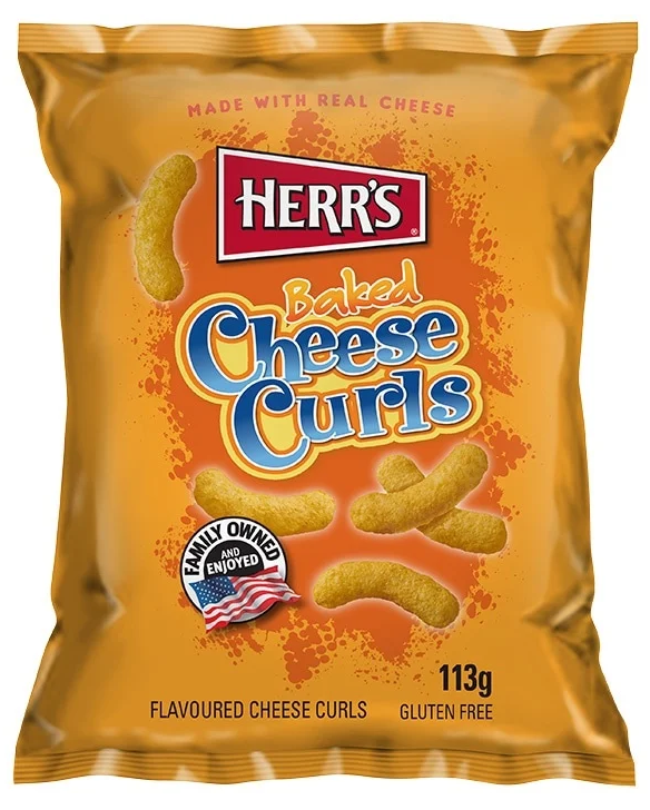 Herr's Baked Cheese Curls (Pack de 12 x 113g)