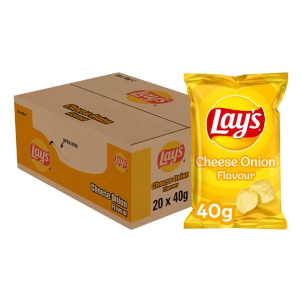 Lay's Fromage oignon Crisps (Pack de 20 x 40 g)