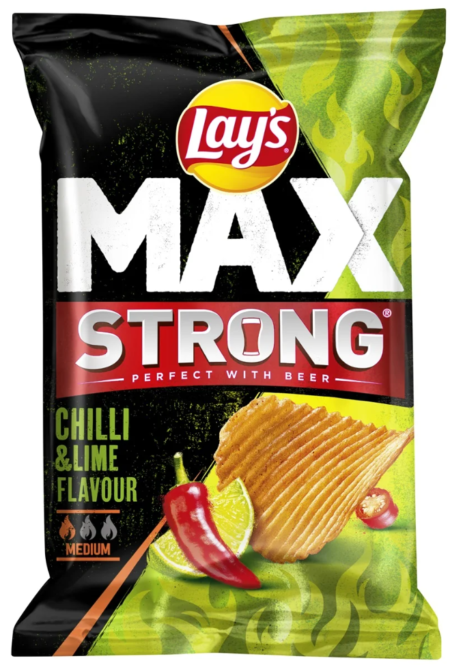 Lay's Max Chips Piment fort et citron vert (Pack de 9 x 150g)