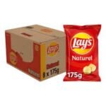 Lay's Naturel Crisps (Pack de 8 x 175g)