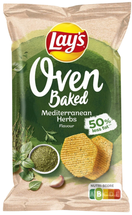 Lay's Oven Baked Herbes de Méditerranée Herbs (Pack de 12 x 150g)