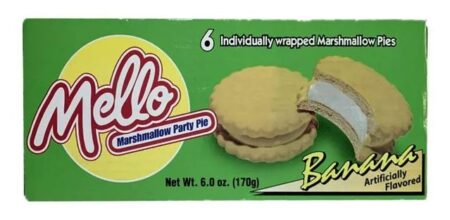 Mello Marshmallow Party Pie Banana (Pack de 12 x 170g)