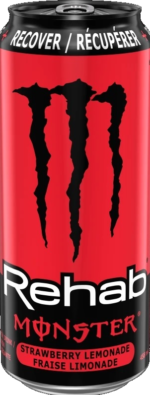 Monster Energy Rehab Fraise + limonade Canada Import (Pack de 12 x 0,45l)