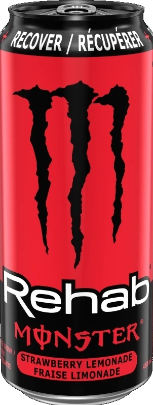Monster Energy Rehab Fraise + limonade Canada Import (Pack de 12 x 0,45l)