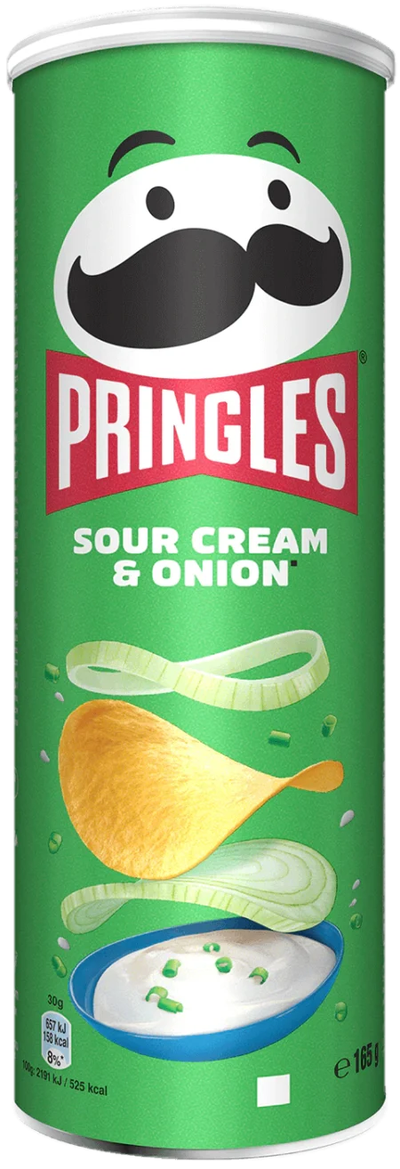 Pringles Crème fraîche et oignon (Pack de 19 x 165g)