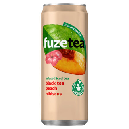Fuze Tea Thé Noir Pêche Hibiscus (Pack de 24 x 0,33l)