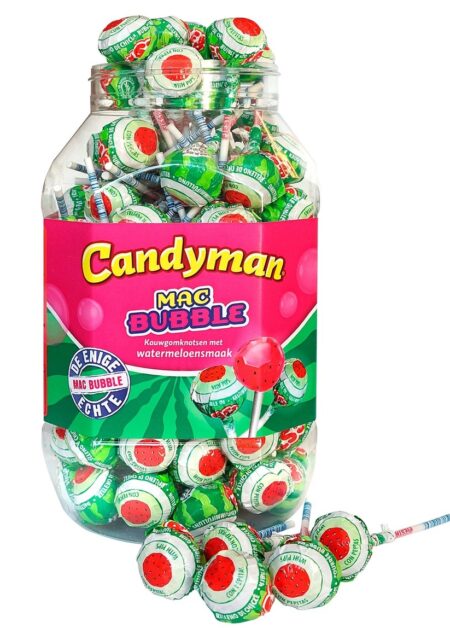 Candyman Mac Bubble Pastèque Bonbons Chewing-gum (100 piece)