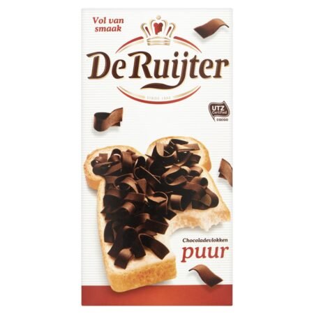 De Ruijter Chocoladevlokken Puur (Pack de 4 x 300g)