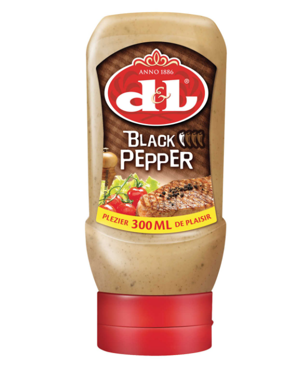 Sauce au poivre noir D&L (pack de 6 x 300 ml)