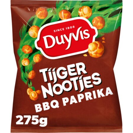 Duyvis Tijgernootjes BBQ Paprika (Pack de 8 x 275g)