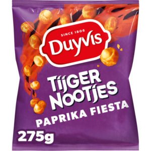 Duyvis Tijgernootjes Paprika Fiesta (Pack de 8 x 275g)