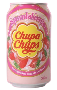 Chupa Chups arôme fraise et crème (Pack de 24 x 0,345l)