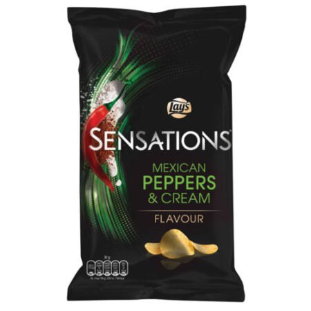 Lay's Sensations Chips Piments Mexicain & Crème (Pack de 10 x 150g)