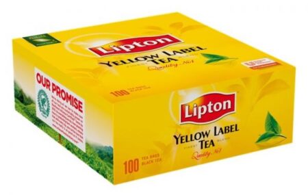 Lipton Feel Good Selection Tea Yellow Label sans enveloppe (pack de 4 x 100 )