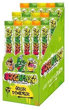 ZED Candy Screamers Bonbon acidulé en poudre (Pack de 30 x 15g)