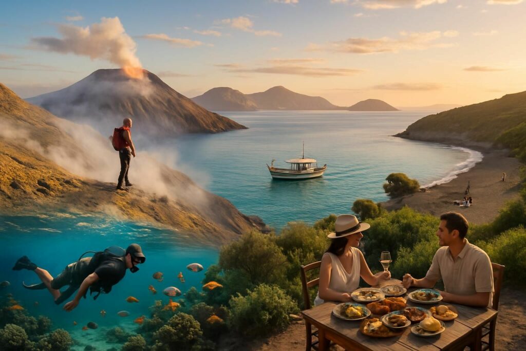 Explorez les Îles Éoliennes et découvrez 5 activités incontournables pour une expérience inoubliable entre nature, culture et aventure.