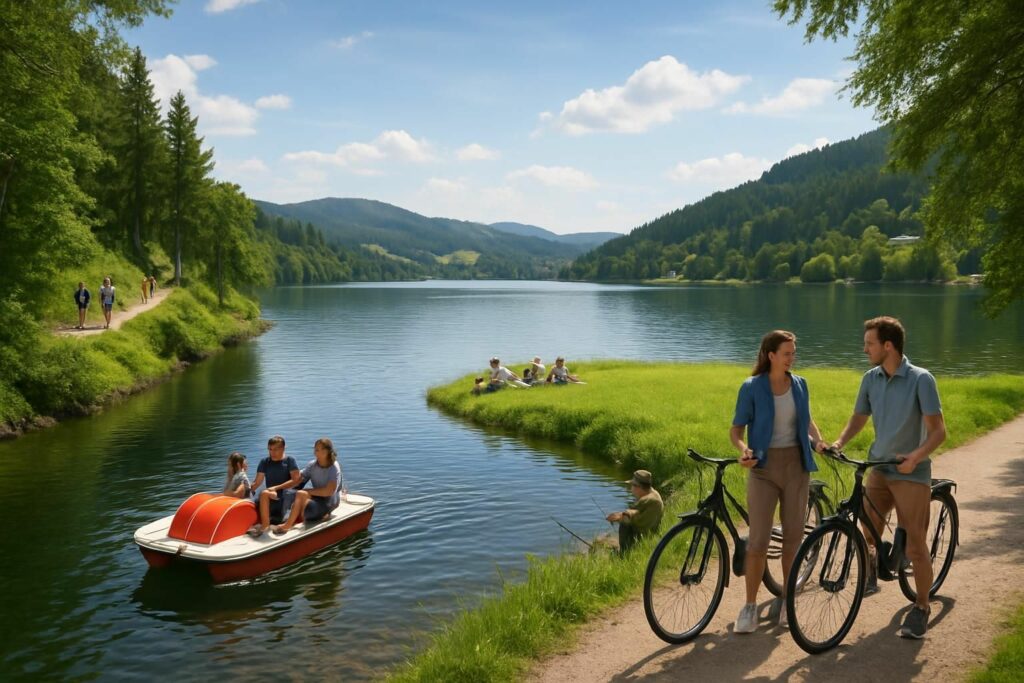 Découvrez les 5 activités incontournables à faire au Lac Titisee, un lieu idéal pour profiter de la nature, des sports nautiques, des balades et des découvertes culturelles.