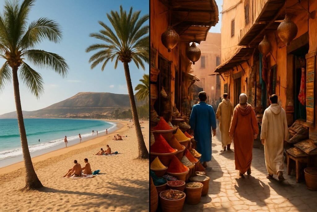 Découvrez les atouts d'Agadir et Marrakech pour choisir la destination idéale de vos prochaines vacances entre plage, culture et ambiance marocaine authentique.