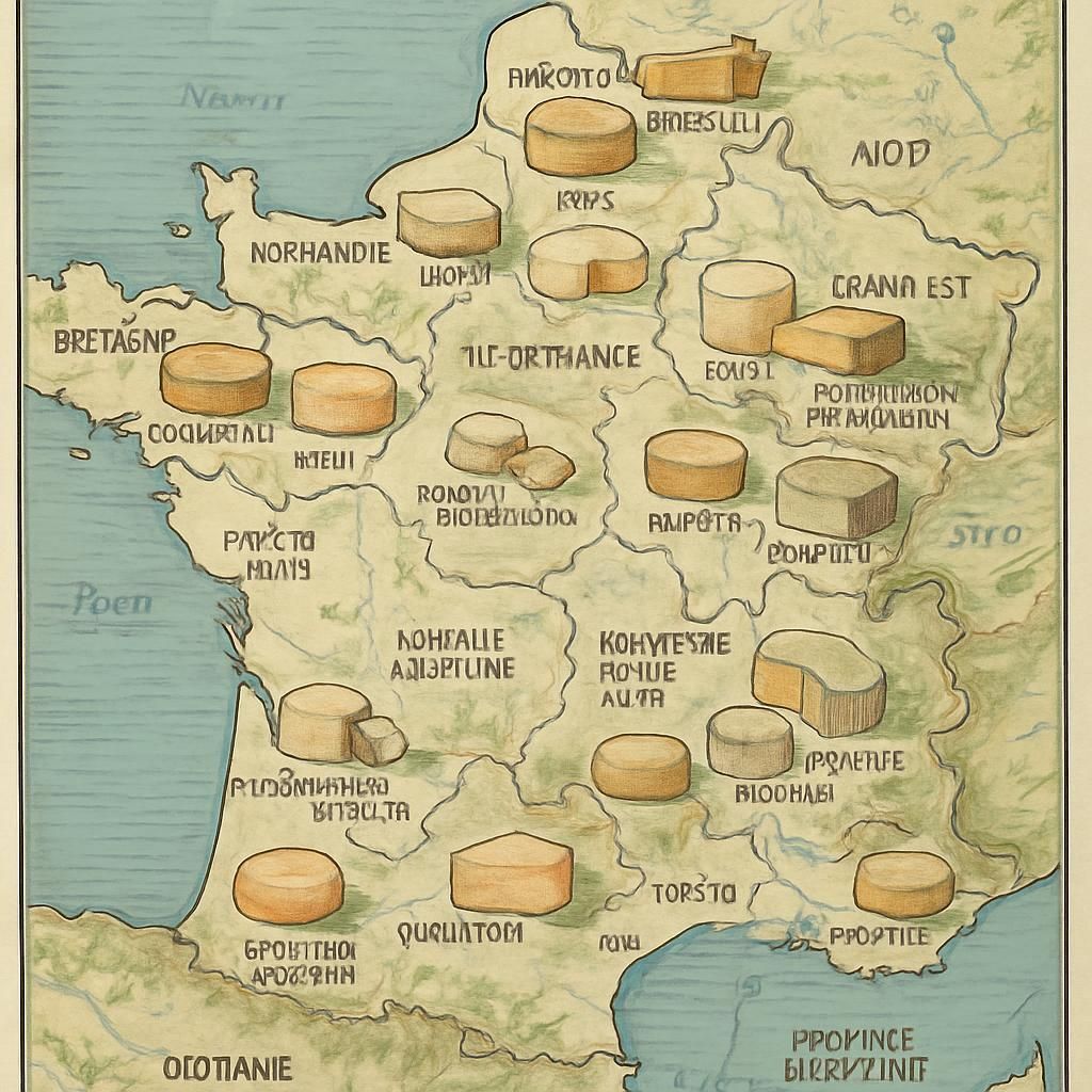 Découvrez la carte complète des fromages de France par région en 2026 et explorez la richesse et la diversité des spécialités fromagères françaises.